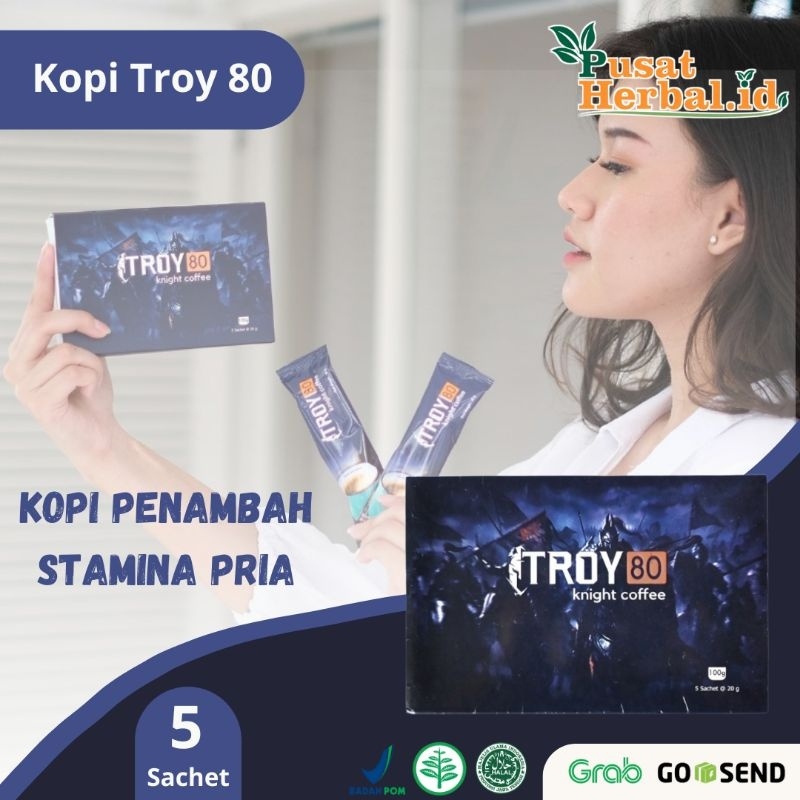 

Kopi Troy 80 Original Kopi Susu Kesatria Herbal 1 Box isi 5 sachet