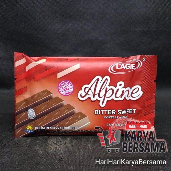 

L`AGIE ALPINE BITTER SWEET CHOCOLATE BAR 60GR