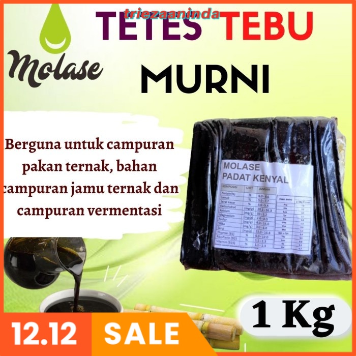 Molase Tetes Tebu Murni 1 kg, Molase / Tetes Tebu Murni Tanpa Campuran