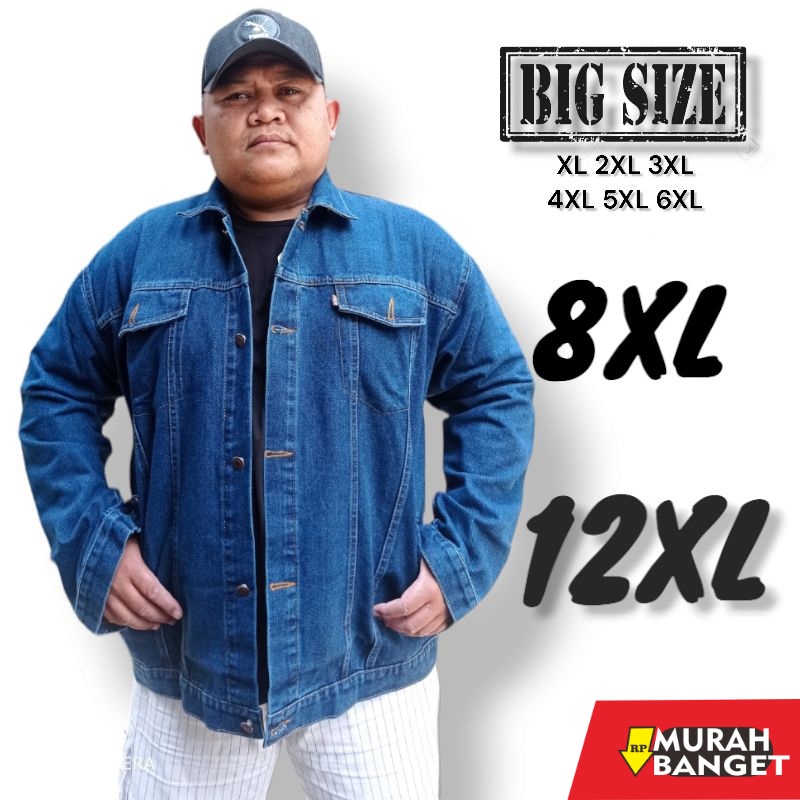 Outer pria  ukuran besar- JAKET JEANS PRIA JUMBO BIG SIZE JACKET JEANS JUMBO JAKET COWOK JUMBO TERBA