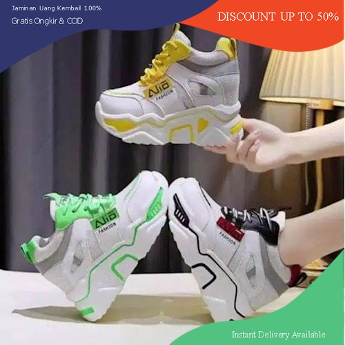 PVN Sepatu Cewek Wanita Kasual Olahraga Running Tinggi Import Premium Quality shoes Sport Trendy K-F