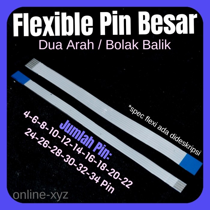 kabel Flexible Pin Besar 2 dua arah 4 6 8 10 12 14 16 18 20 22 24 26 28 30 32 34 pin bolak balik rev