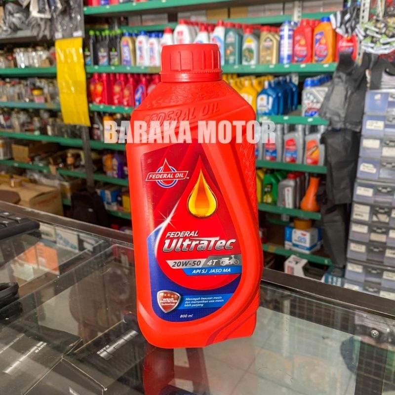Oli Federal UltraTec 0,8 Oil Motor 4T Bebek Supra Revo Blade Mesin 20W-50 800ml Original (FEDERAL001