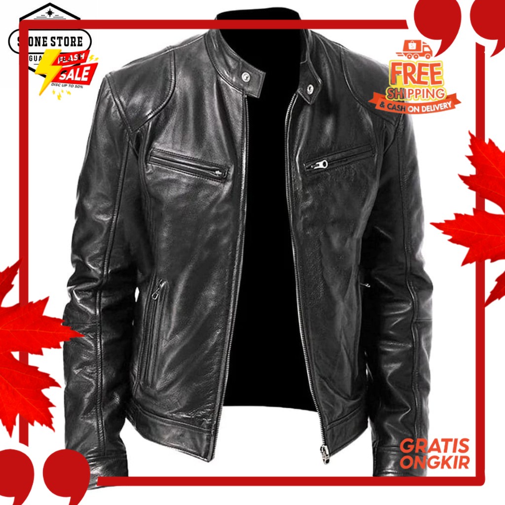 OUTFIT JKT48 TERBARU NEW ERA //JAKET KULIT MOTOR PRIA/JAKET KEREN/JAKET SEMI PRIA