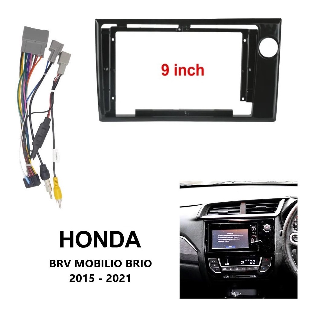 Frame HeadUnit Android 9 inch Honda BRV brio mobilio 2015-2019