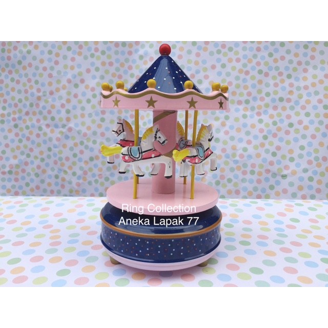 carousel / Music box / pajangan / baby music kudos - Pink