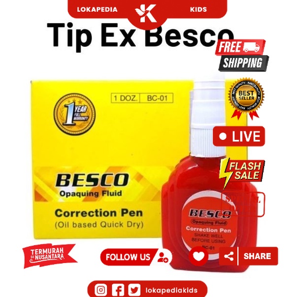 

[12 PCS] TIPEX - TIP EX - TIPE X CAIR CORRECTION PEN CORECTION TAPE