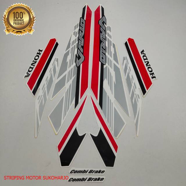(ORI) striping honda vario 125 2017 putih kualitas original