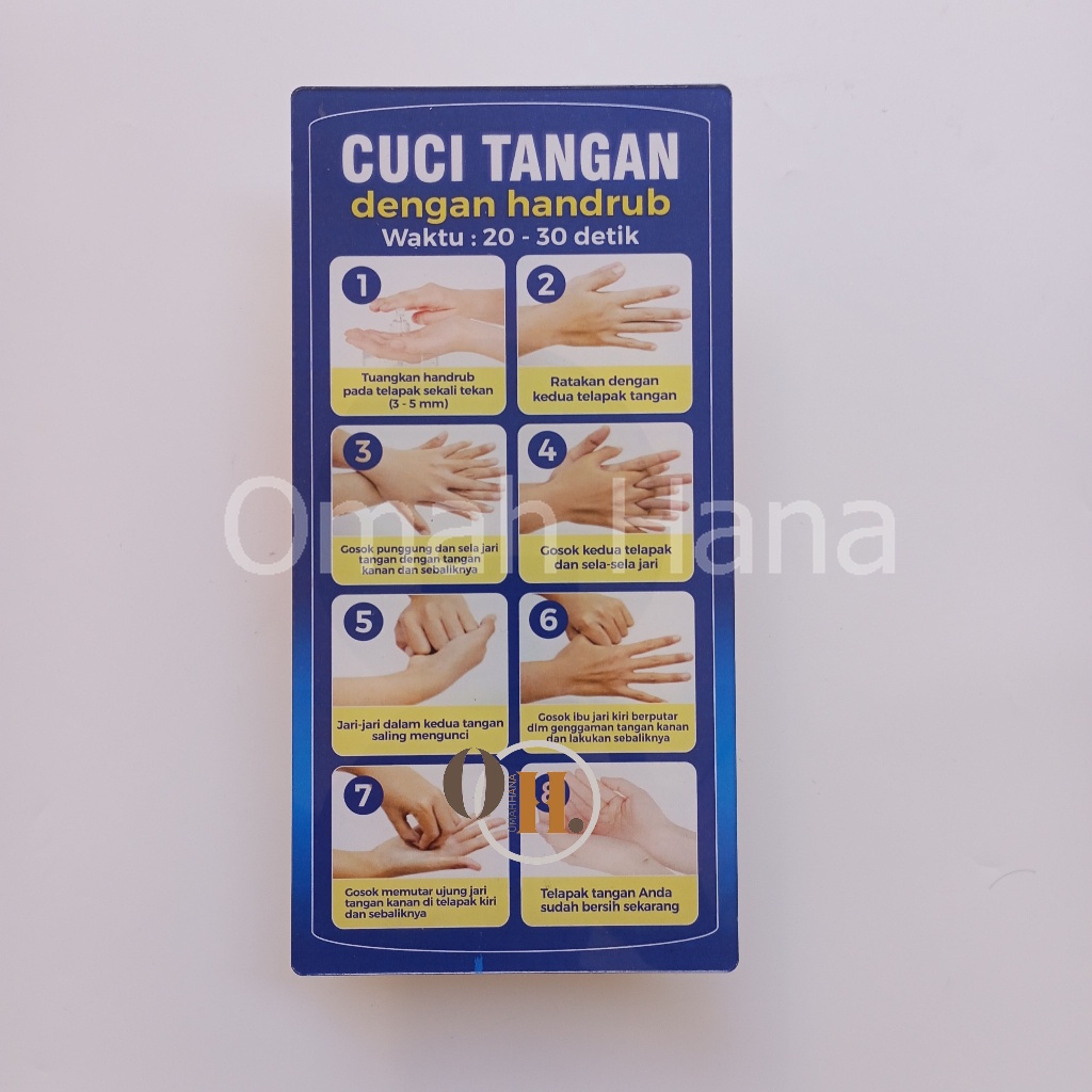 

Akrilik petunjuk cuci tangan dengan handrub, akrilik cara cuci tangan, akrilik tempel