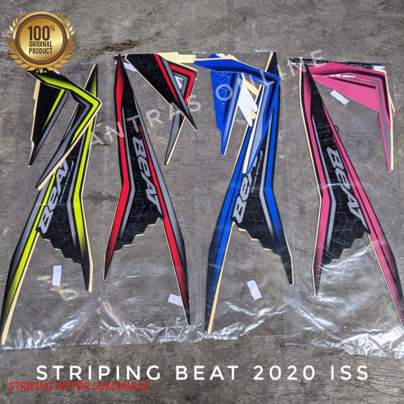 (ORI) striping beat fi 2020 - stiker lis motor standar
 kualitas original