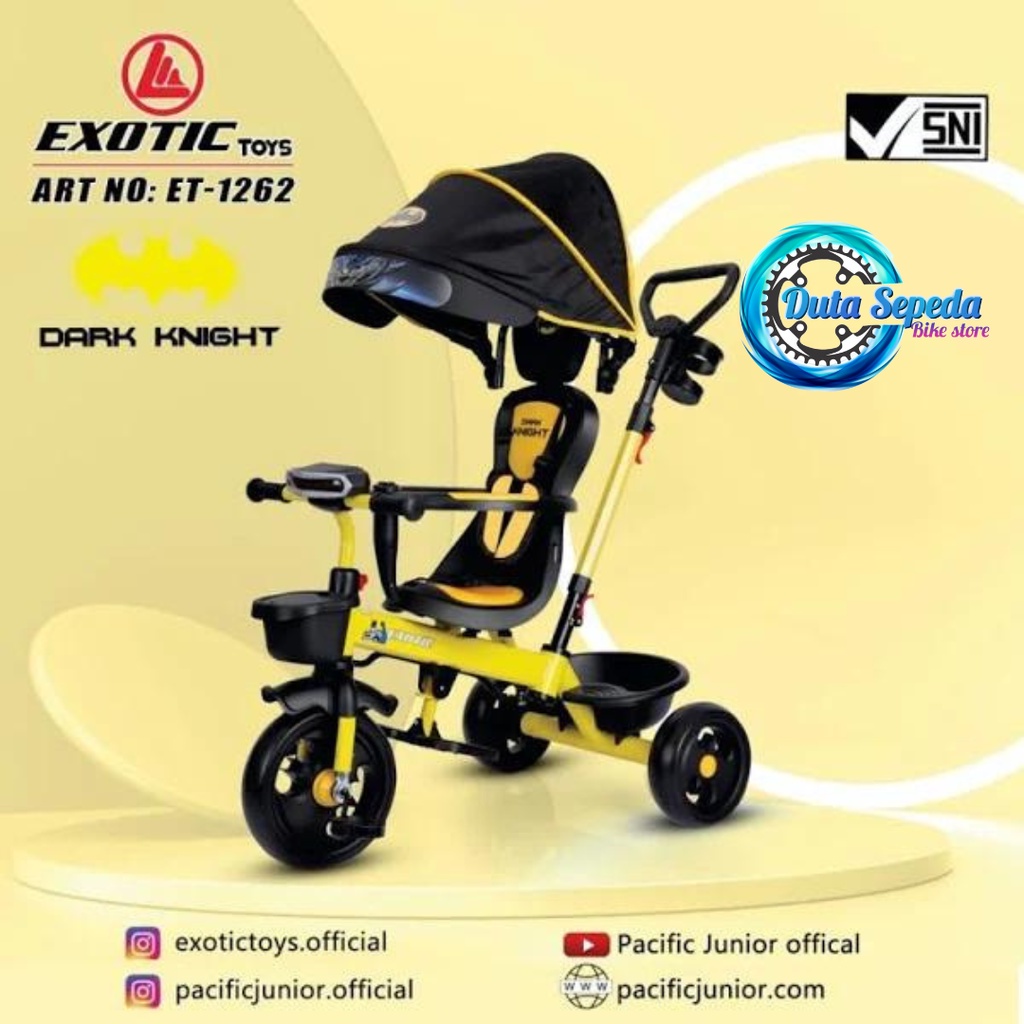 Sepeda anak balita roda tiga EXOTIC ET - 1262 1267 1267 1269 Musik Lampu Baby Stroller roda 3