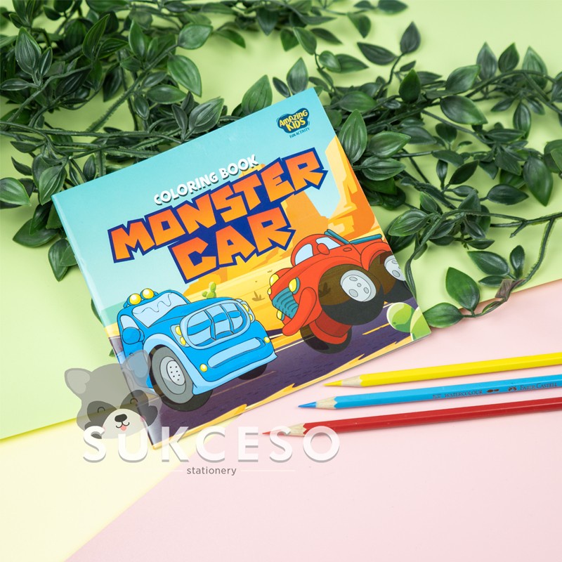 

AMAZING Buku Latihan Mewarnai Coloring Book Monster Car