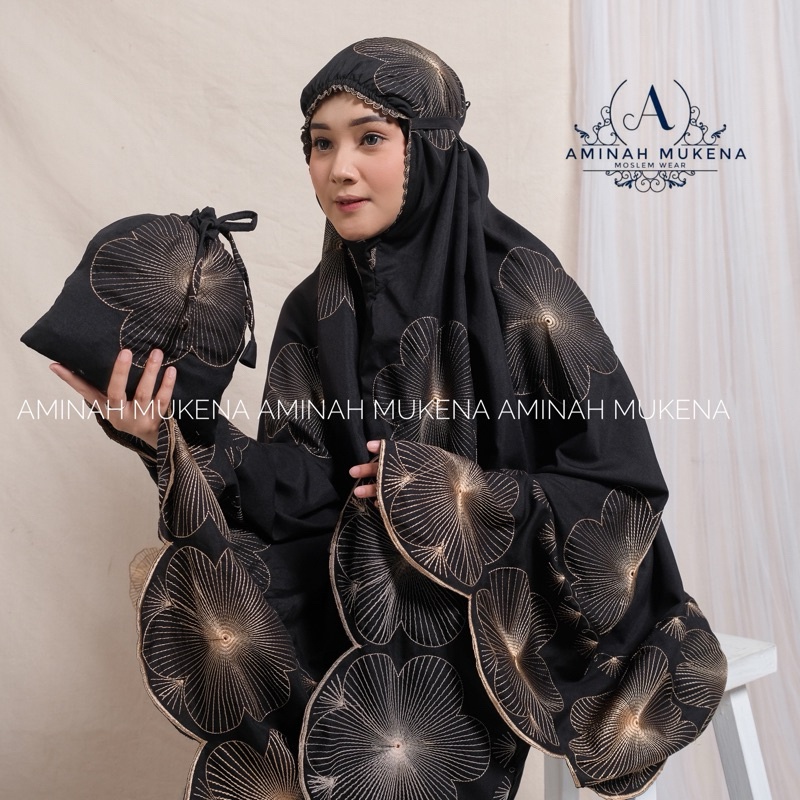 AMINAH MUKENA - Mukena Dewasa Bordir Premium Renda Mewah// MUKENA / MUKEAN POUCH / MUKENA JUMBO / MU