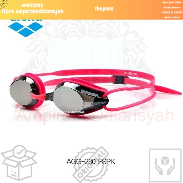 kacamata renang Arena Swim Goggles Mirror  AGG-280M FSPK Kacamata Renang Dewasa Ori 100% arena kacam