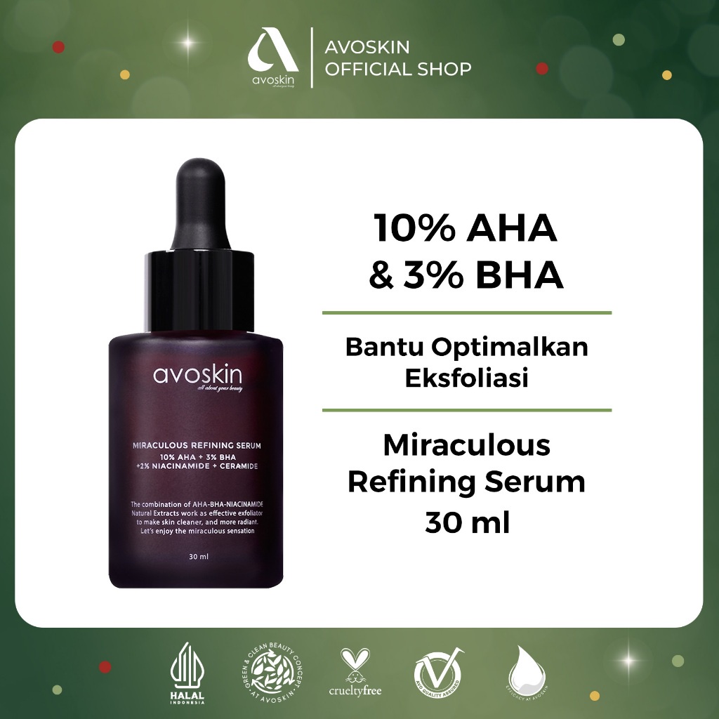 AVOSKIN Serum Miraculous Refining 30 Ml AHA BHA  Eksfoliasi