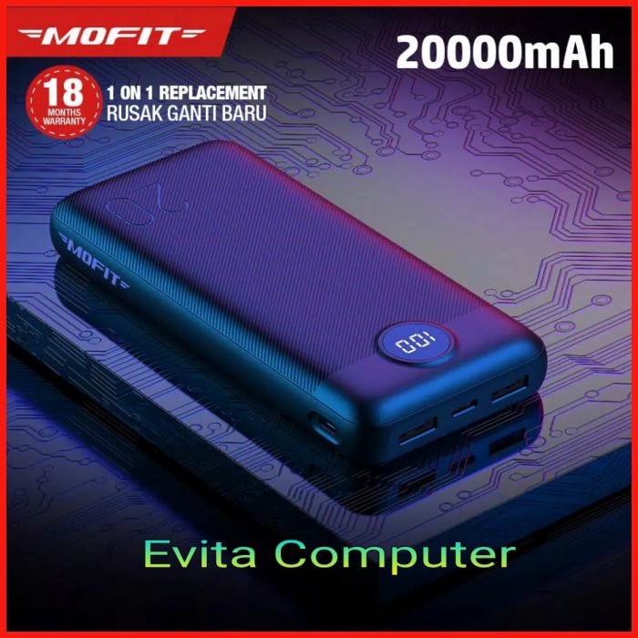 Powerbank Mofit M29 20000mAh Smart LED Indicator