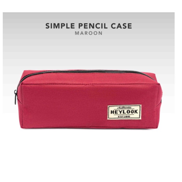 

TEMPAT PENSIL ANAK LAKI LAKI PEREMPUAN KOTAK PENCIL POLOS LEPAK PENSIL - MAROON