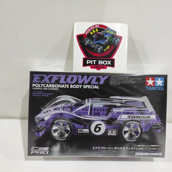 Tamiya Exflowly Polycarbonate Body purple Ms chassis - item 95571