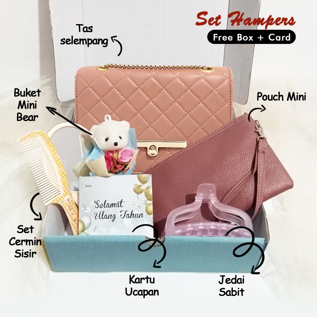 

Hampers kado surabaya set kado ulang tahun tas wanita murah hadiah ulang tahun cewek birthday gift kado pernikahan