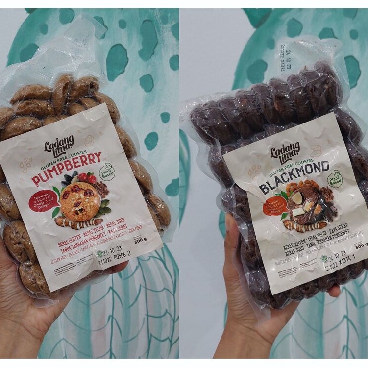 

Healthy Cookies Gluten Free Ladang Lima (Blackmond dan Pumpberry) 500gr