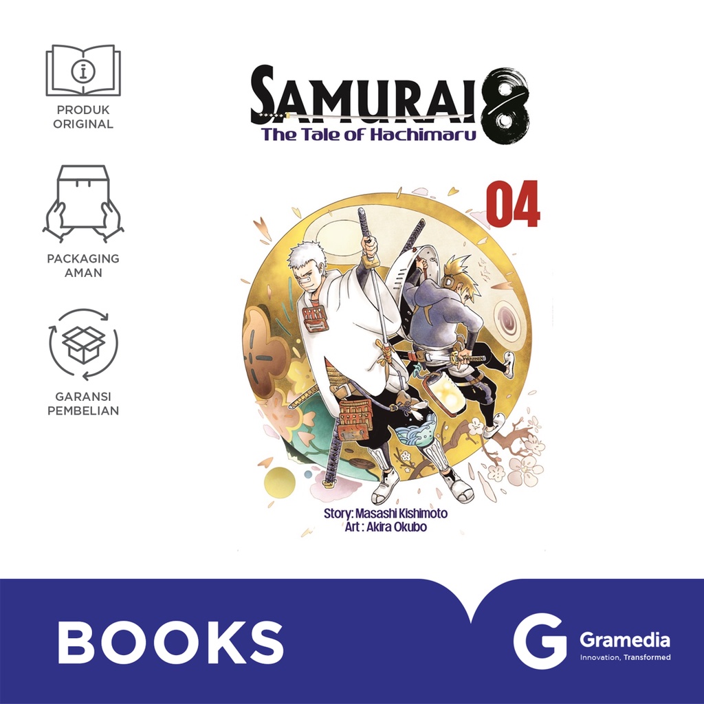 Komik Samurai 8 - The Tale of Hachimaru 04 (Masashi Kishimoto)