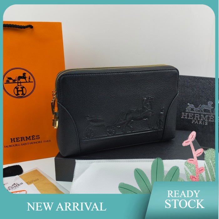 Handbag tas tangan pria (Hm) kulit asli branded import original