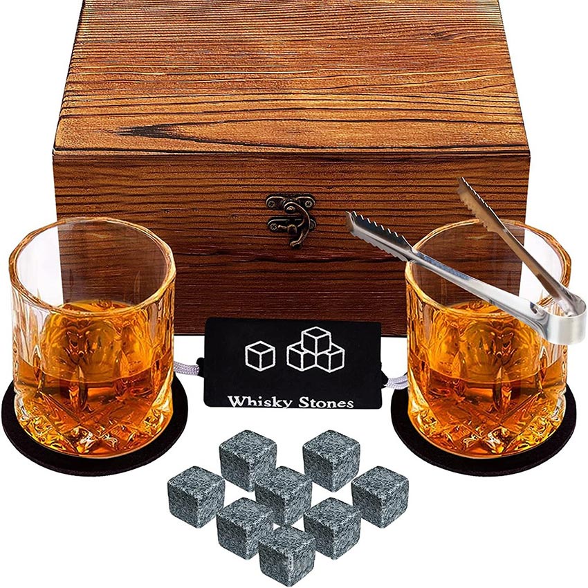 OneKlik - Whiskey Decanter Set Bottle Whisky Glass Wine Botol Gelas Minum Minuman Anggur - Stone
