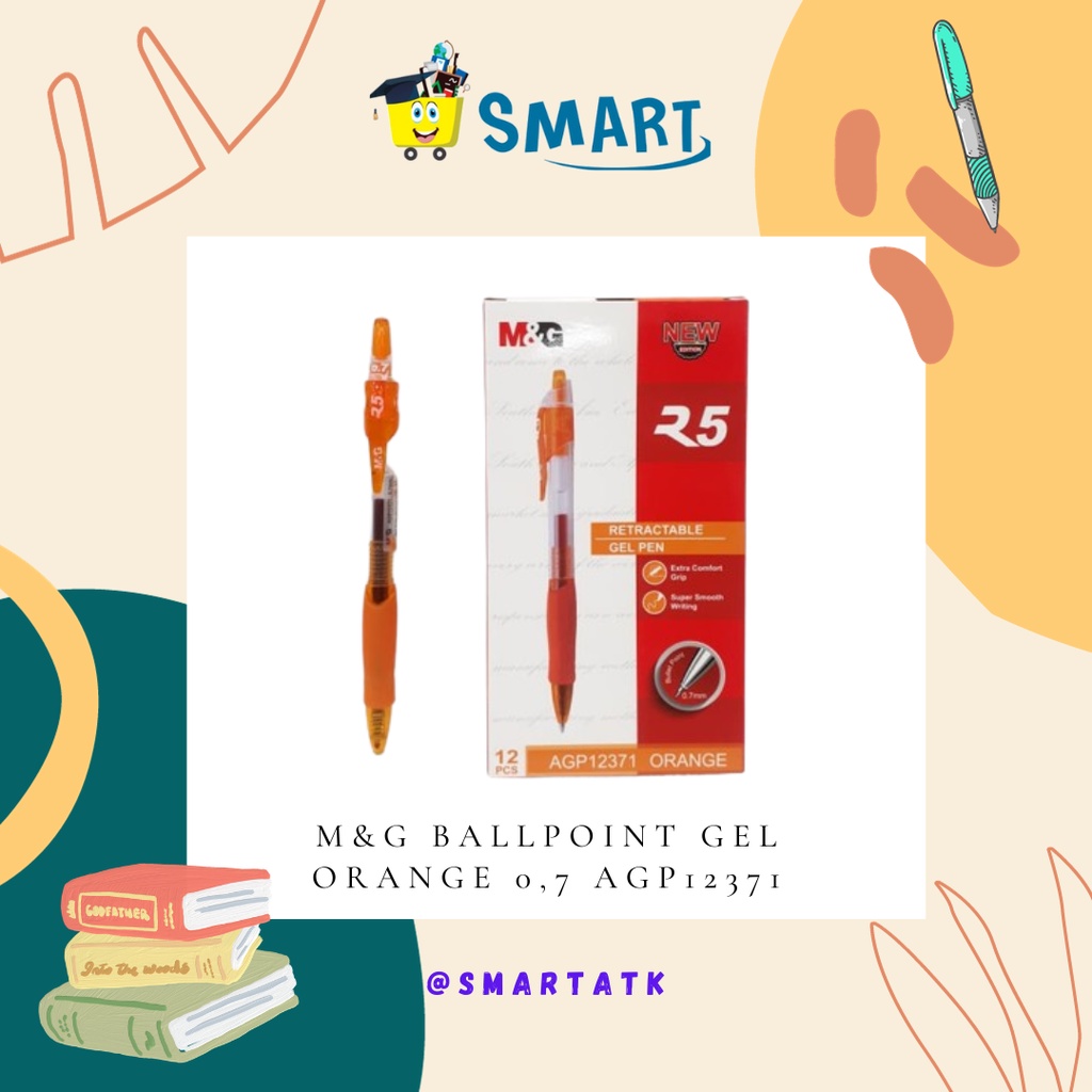 

(1 PACK/12 PCS) M&G BALLPOINT GEL ORANGE 0,7 AGP12371