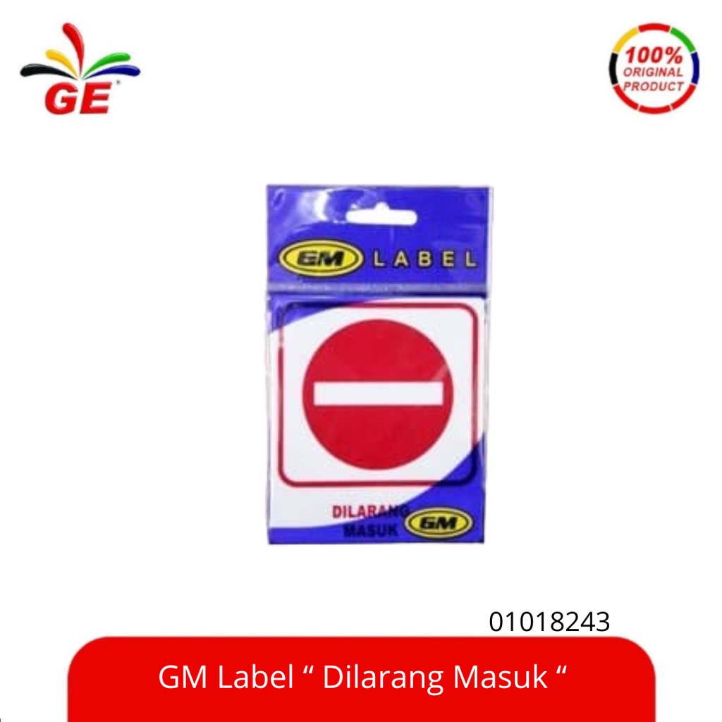 

GE Label GM " Dilarang Masuk " - 01018243