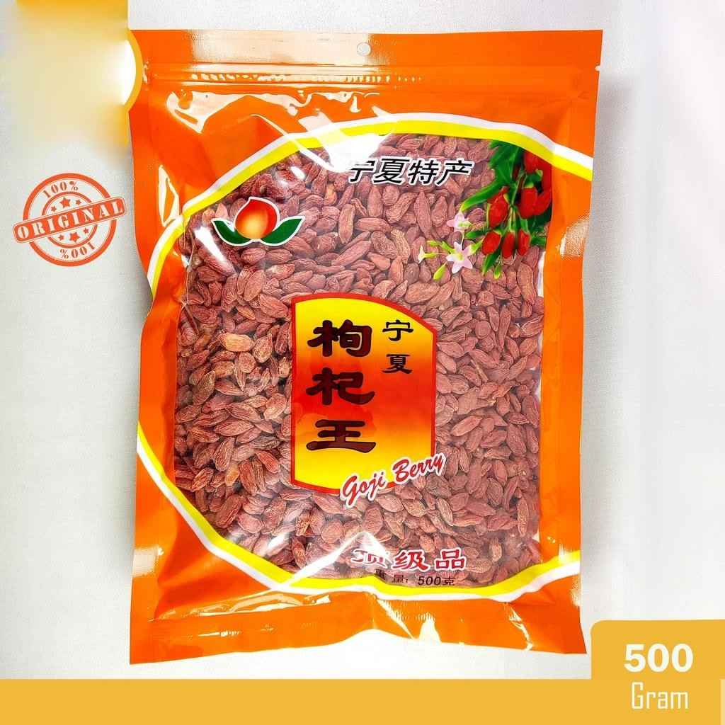 

KICE (500 gram) / GOJI BERRY / GOU QI ZI (NING XIA) KICI GOUJIBERRY KUALITAS PREMIUM TIDAK LENGKET HERBAL ALAMI 500GRAM GOUJI BERRY