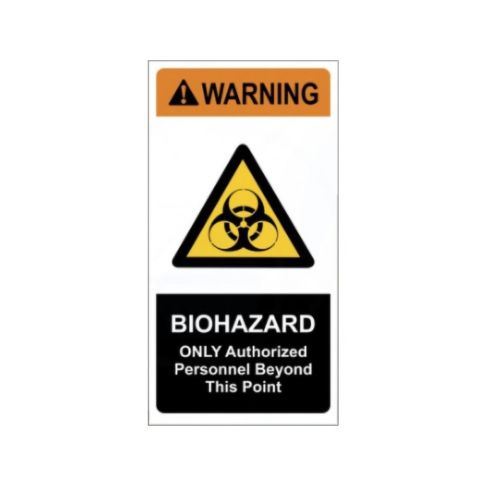 

STIKER SIGN SAFETY BIOHAZARD Uk. 15 x 30 CM RAMBU K3