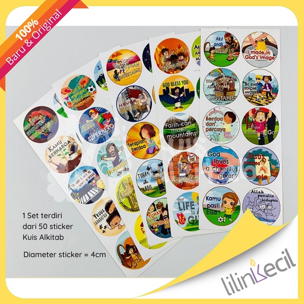 Sticker Kuis Alkitab/Stiker Anak/Sticker Rohani Kristen