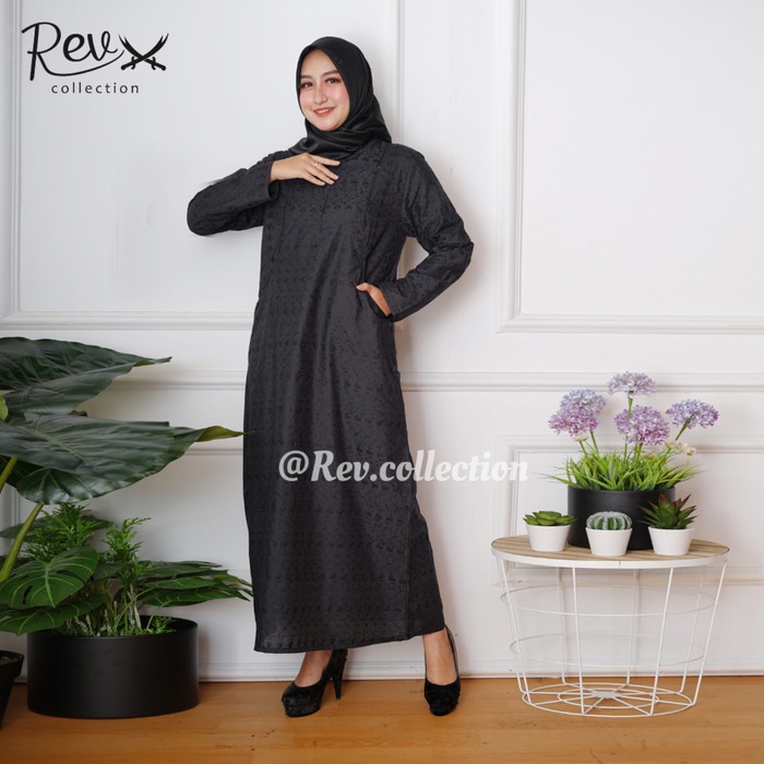 Gamis Hitam Full Bordir Busana Umroh Wanita Gamis Ihrom wanita - Hitam, M