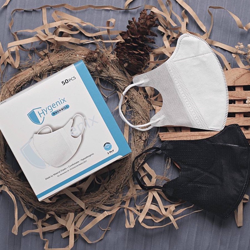 (DISKON) MASKER DUCKBILL EMBOSE STARK HYGENIX GARIS 3PLY  Facemask 1 Box Isi50 Pcs Face mask duckbil