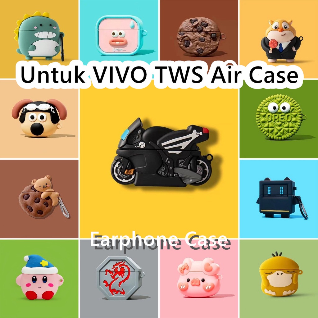 【inovasi】Untuk VIVO TWS Air Case Tahan terhadap jatuh kartun Pikachu Soft Silicone Earphone Case Cov