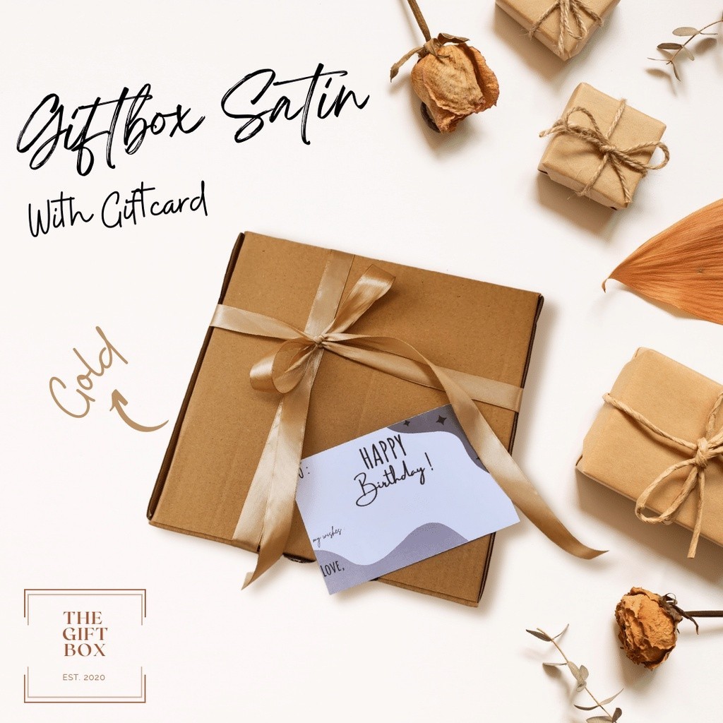 

GIFTBOX SATIN GOLD with GIFT CARD