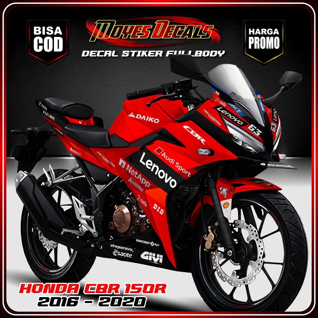 BISA COD Decal CBR150R 2016 Full Body Decal Motor CBR 150 Decal Honda CBR 150 R 2019