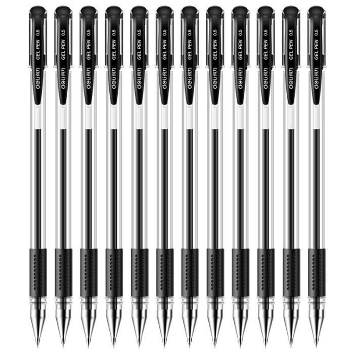 

Deli Gel Pen 0.5mm E6600S, Tinta Hitam & Biru, Menulis Lancar & Tidak Bocor