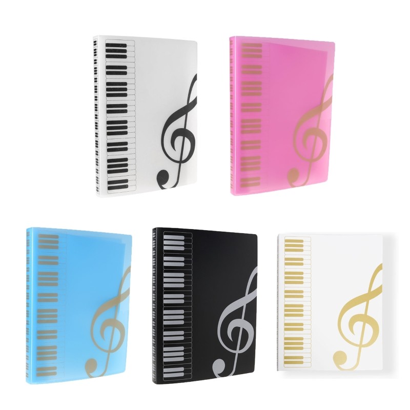 

Music Score Folder 80 Pages A4 Music Binder Sheet Organizer Insert-Type Large Capacity for Musicians Pianist Music Lover