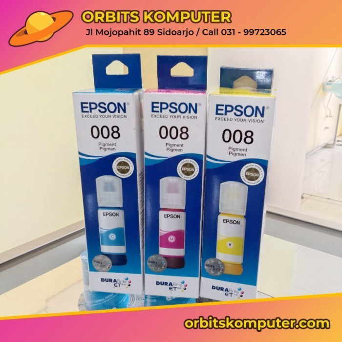 

EPSON 008 CYAN BIRU PIGMENT 70ML TINTA PRINTER ASLI