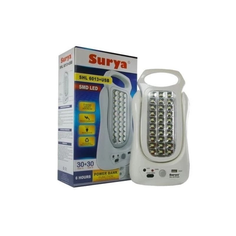 Emergency Lamp Surya SHL 6013 USB + Charger