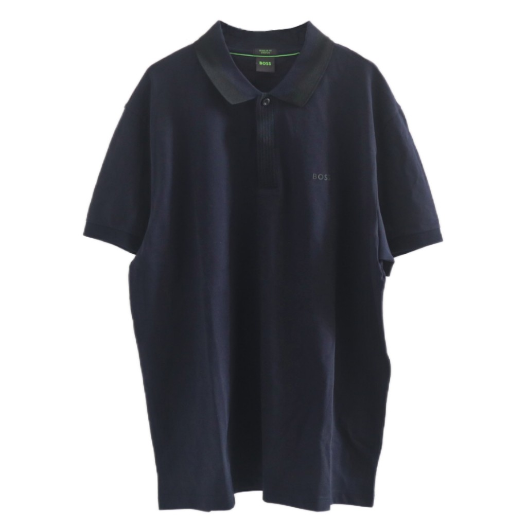 Paddy Contrast Black Navy Polo / Kaos Polo Branded Original