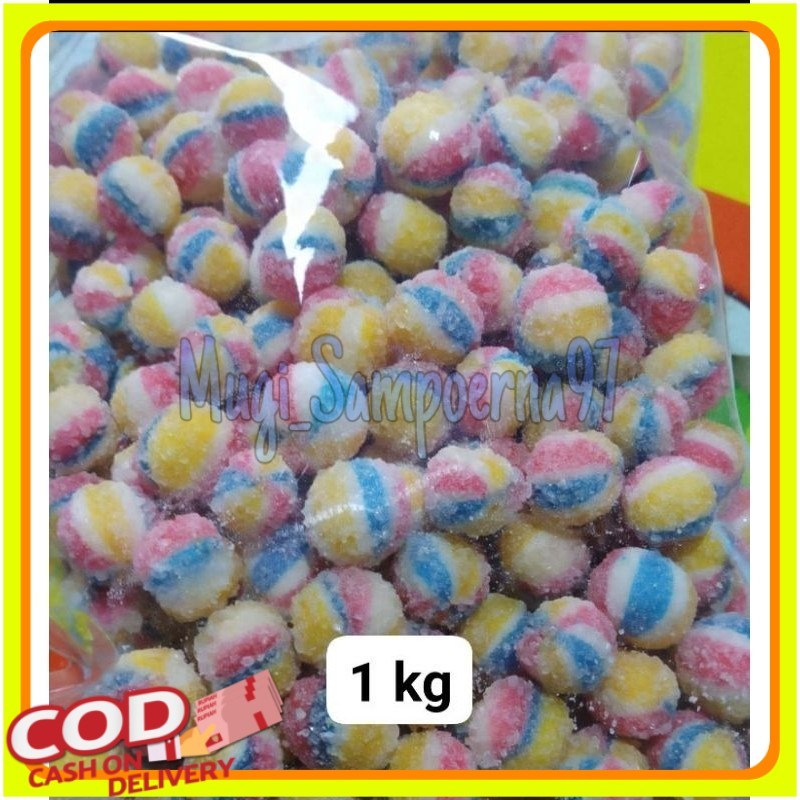 

Permen Marble Bola Pelangi 1 kg halal