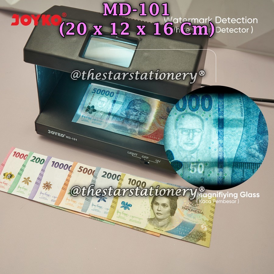 (1 Biji) GROSIR Counterfeit Money Detector JOYKO MD-101 / Alat Pendeteksi Uang Palsu MD-101