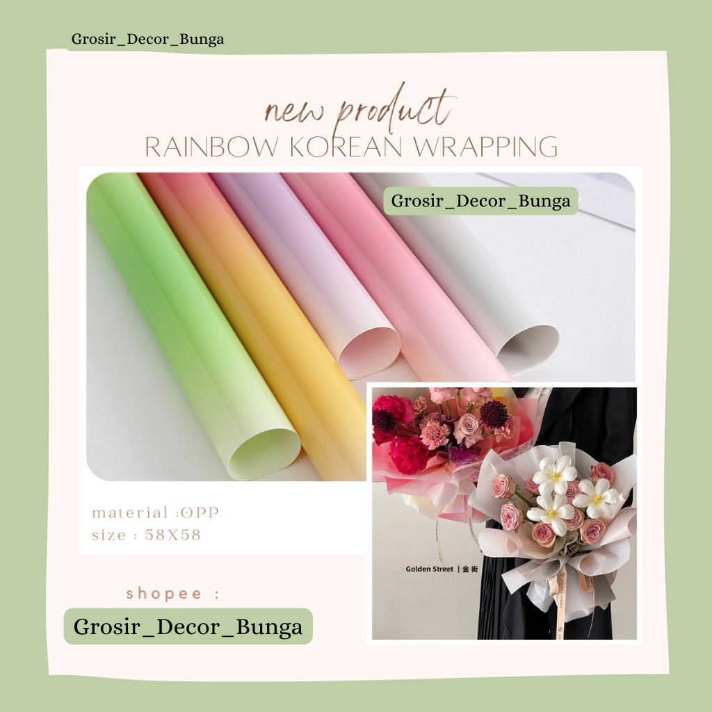 

RAINBOW KOREAN KERTAS FLOWER WRAPPING KOREAN COTTON RAINBOW PAPER KERTAS BUKET BUNGA HAND BOUQUET