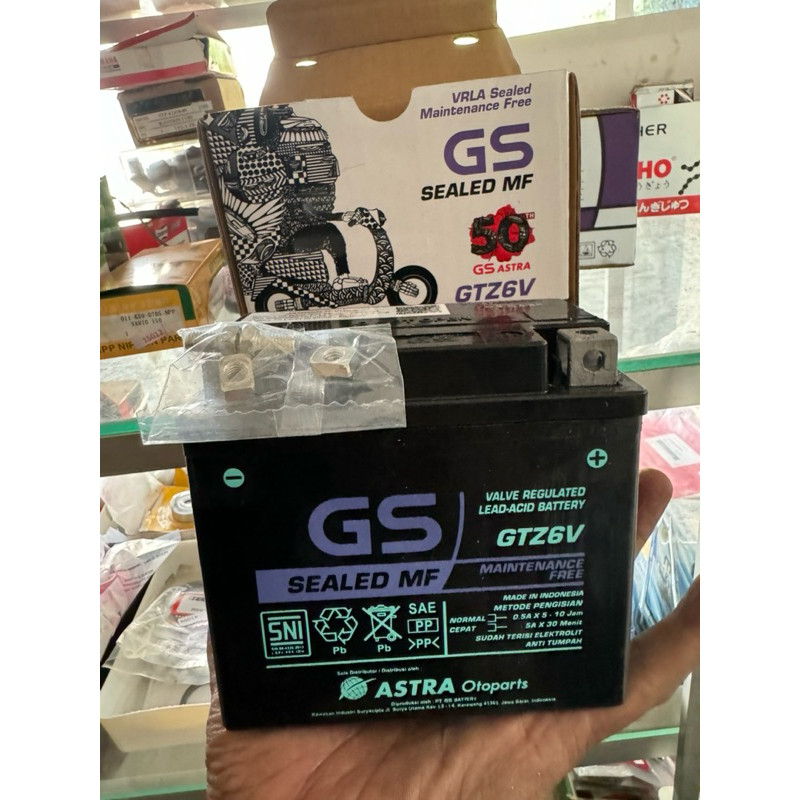 Aki kering GS BATTERY/ GS ASTRA GTZ6V 12 Volt 5Ah
