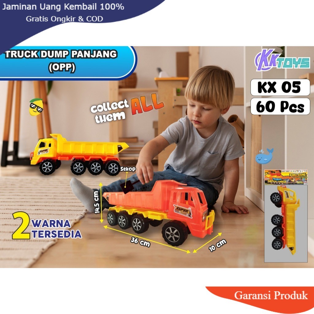 PROMO Mainan TRUK DUMP Mainan Mobil Truck Dump Panjang Murah