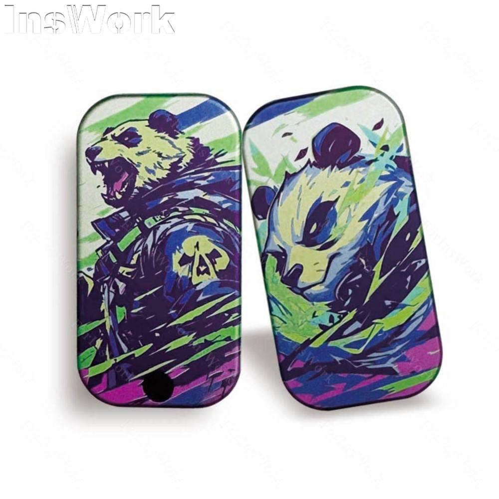 

Handmade Panda Push Slider EDC Decompression Toy Titanium Colourful Painting