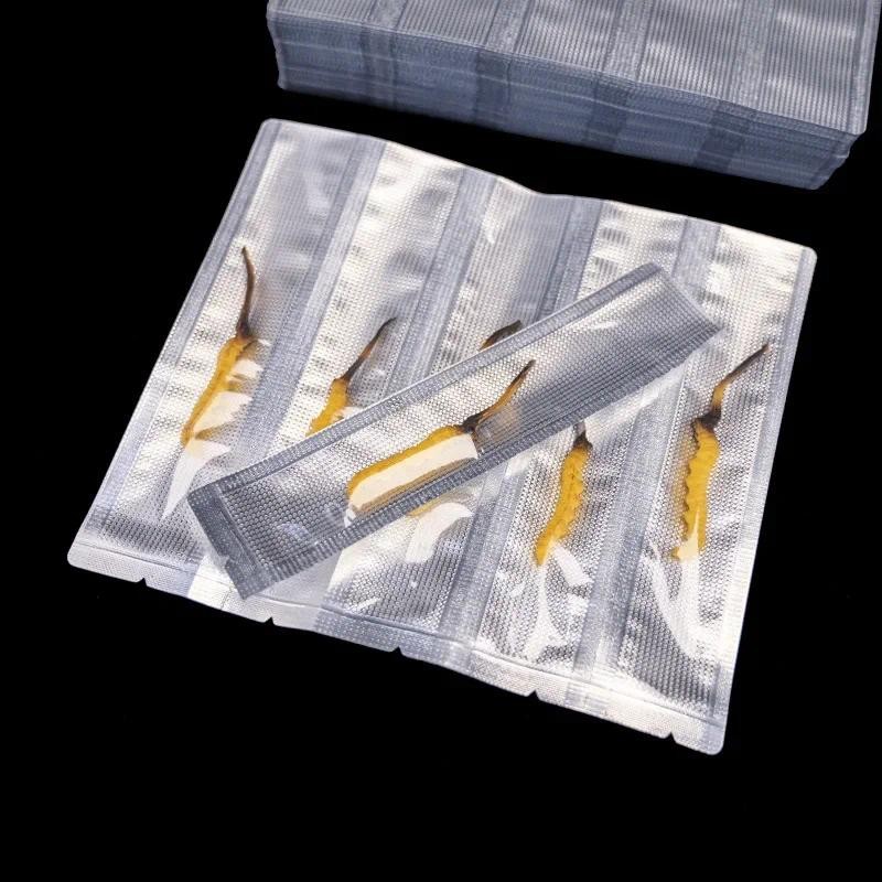 

100pcs Cordyceps Sinensis Vacuum Packaging Bag Freeze-dried Cordyceps Sinensis Packaging Bag Transparent Visible Vacuum Gift Bag
