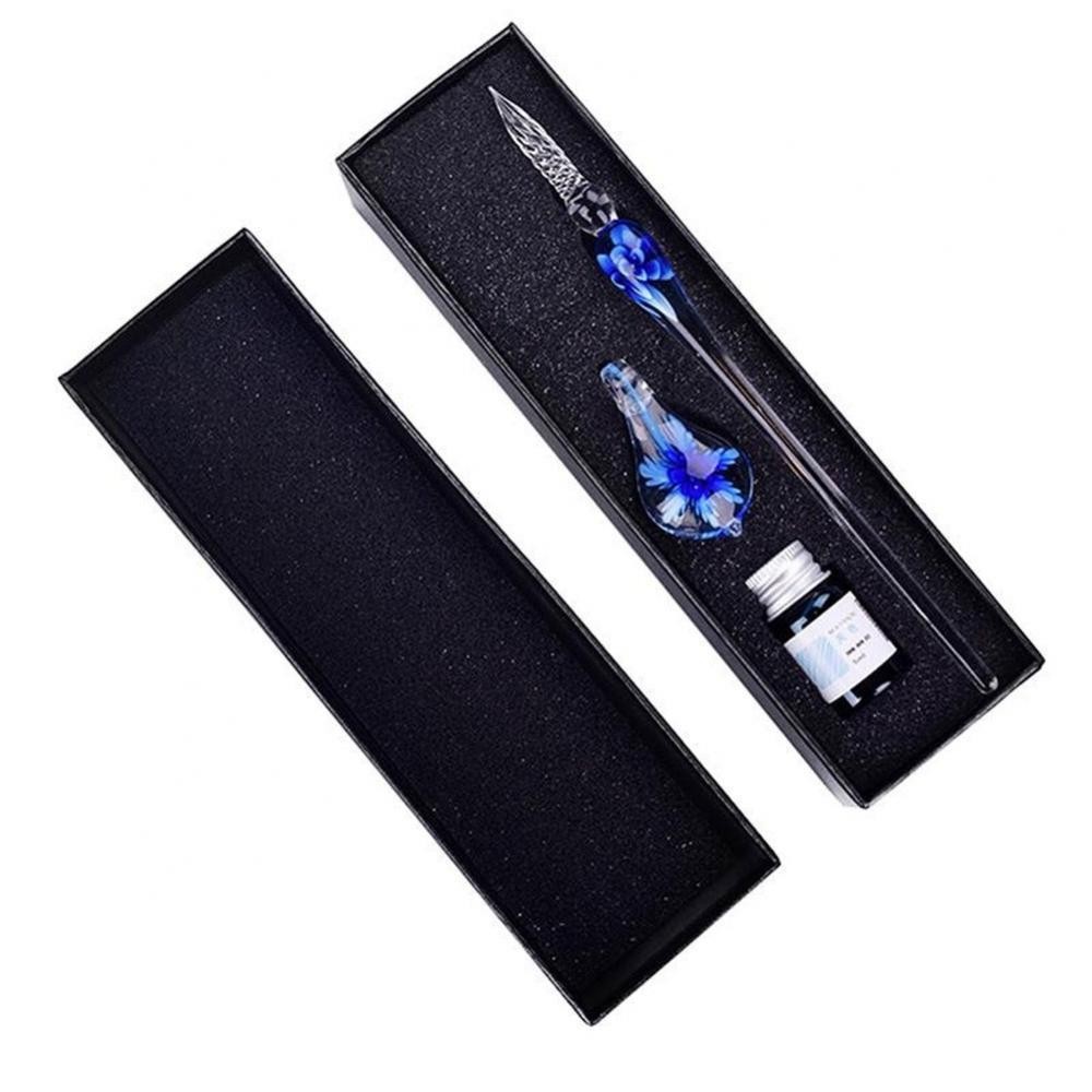 

Glass Dip Pen Faux Crystal Ink Signature Inside Flower перо калиграфческое 글라스펜 plumas para escribir 딥펜 перо для письма